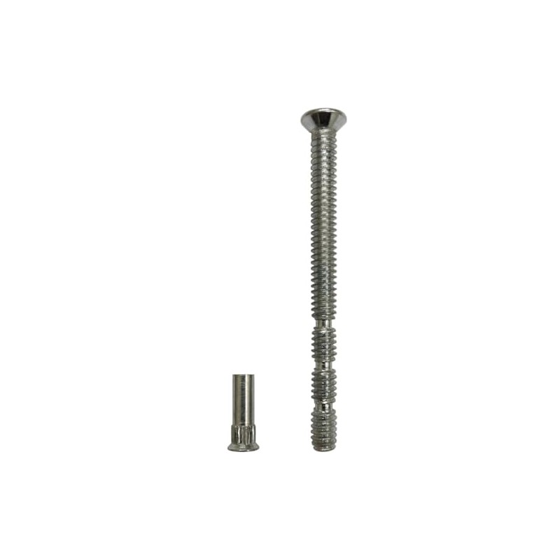 M5 x 90mm Chrome Door Handle Pozi Screws with Security
