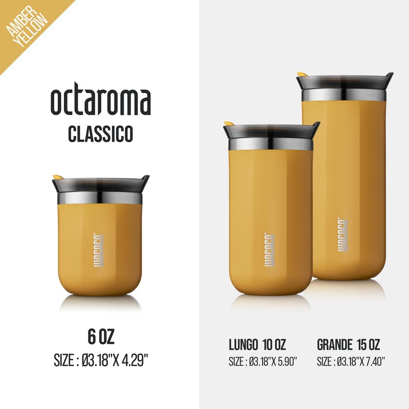 WACACO Octaroma Lungo Vacuum Insulated Coffee Cup Double Wall Stainless