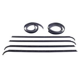 Driver & Passenger Side Door Window Belt Weatherstrip Kit Compatible with 1984-1988 Ford Bronco II 1983-1988 Ranger