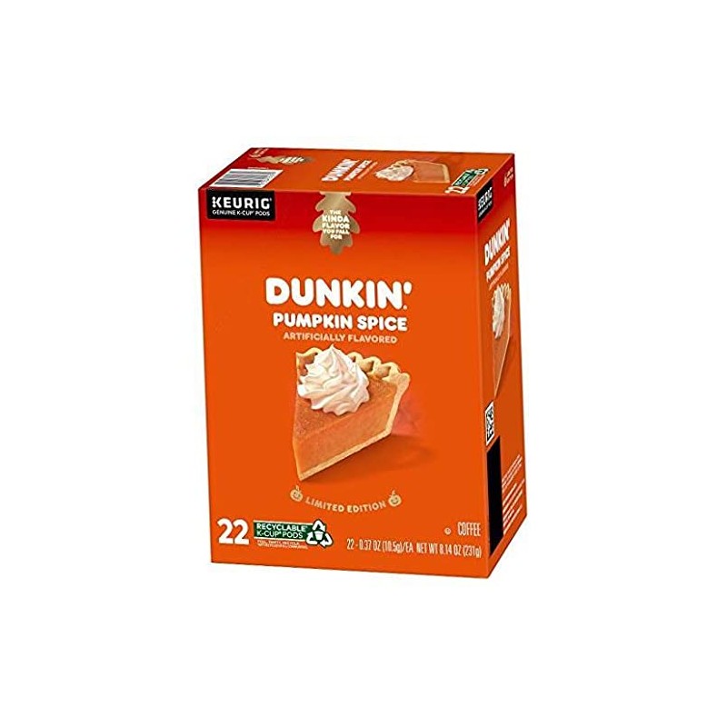 Dunkin' Donuts Coffee, Pumpkin Spice Flavored Coffee, K Cup Pods