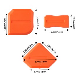 ZZRANYE Orange Caulking Tool Kit 3PCS, Silicone Finishing Tool Set with Multi-Edges for Sealing Grout, Caulk Smoothing & DIY Crafts, Reusable Caulk Remover Tools Sealant Finishing Grout Scraper
