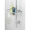WENKO Shower Rail Caddy Mod. Floresta Square Shower Shelf Chrome-Plated