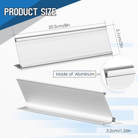 LEIFIDE 12 Pack Aluminum Name Plate Holder for Desk 2 x 8 Inch Name Plates Office Business Desk Holder Desktop Table Display for Business Office Meeting Teacher Woman Man, Blank(null)