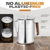 LRYYBTI Percolator Pot Stainless Steel Camping Coffee Pot-NO Aluminum or