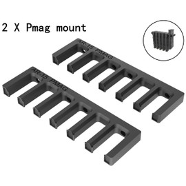 HEKAGURA Durable ABS 6 Standard Rack Wall Mount, Wall Magazine Display, for Standard PMAG Wall Mount Magazines, Home Storage Rack