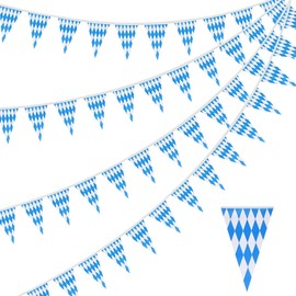 Oktoberfest Decorative Garland, Bunting Banner Decoration, 3 Pieces x 10 m Oktoberfest Decoration Set, Bunting Banner Oktoberfest Bavarian Decoration