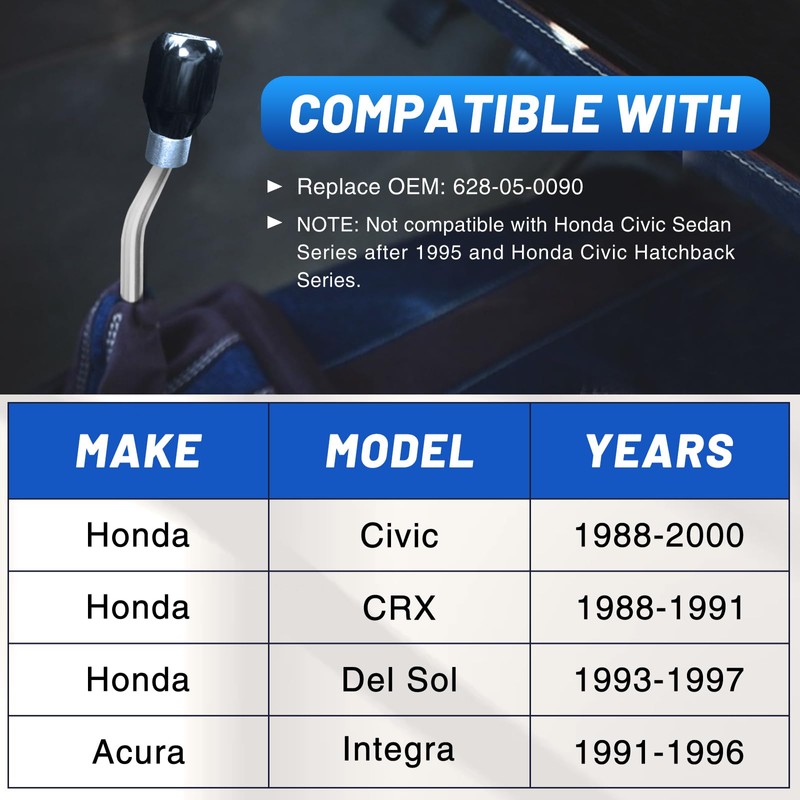 Tongze Short Throw Shifter Replacement Kit for Honda Civic 1988-2000