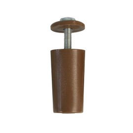 Amig - Roller Shutter Stopper Made of Brown Plastic, Stop Buffer with Rust-Proof M5 Screw and Outer Lock disc, Weatherproof, Length: 40 mm