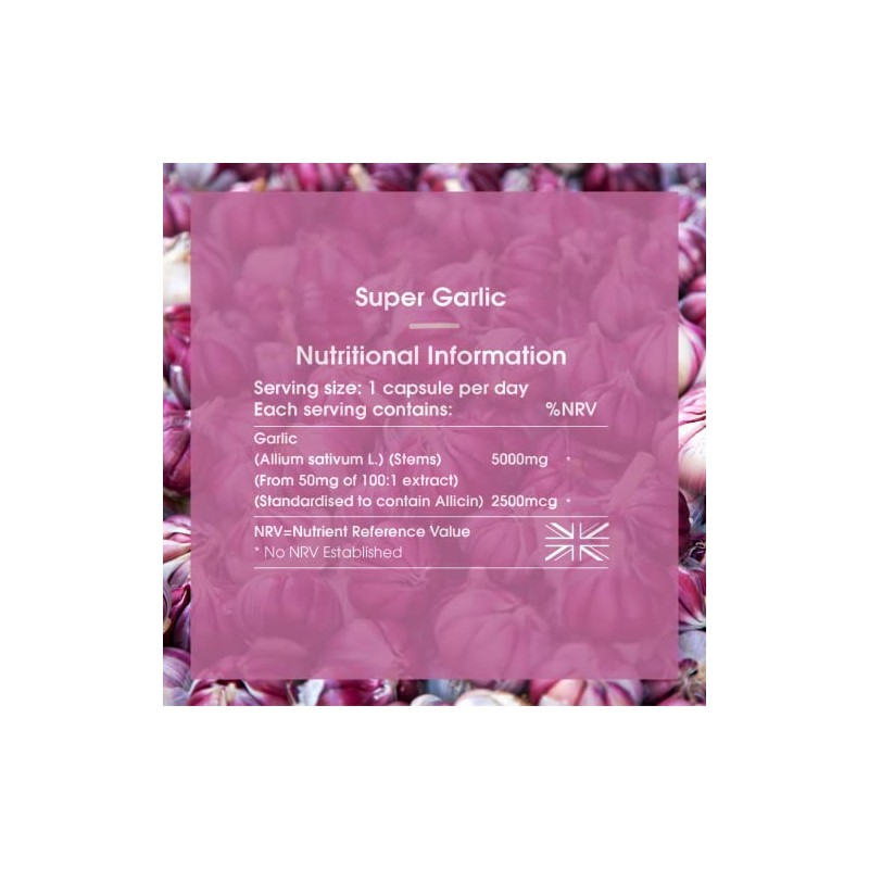 INNOPURE Odourless Garlic Capsules 120 Capsules - High Strength 5000mg