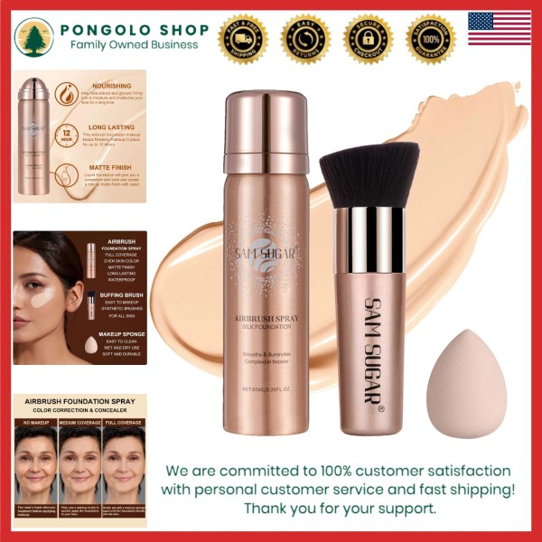 Unbranded Liquid Foundation Spray Full Coverage Matte Flawless Look for