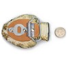 Generic Real Rattlesnake Belt Buckle: Full Head, Natural