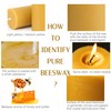 Natural Beeswax Candles 4 Packs, Beeswax Pillar Candles with 140