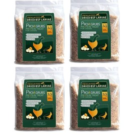 PROILGRUBS 3.5oz/7oz/10.5oz/14oz/2 LBS Dried Black Soldier Fly Larvae Chicken Treats- Non-GMO-Dried Grubs For Chickens.Feed for Laying Hens,Ducks,Reptiles - Specification: 14 oz