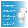 Carex 3.5 Inch Raised Toilet Seat with Arms, Elongated Toilet