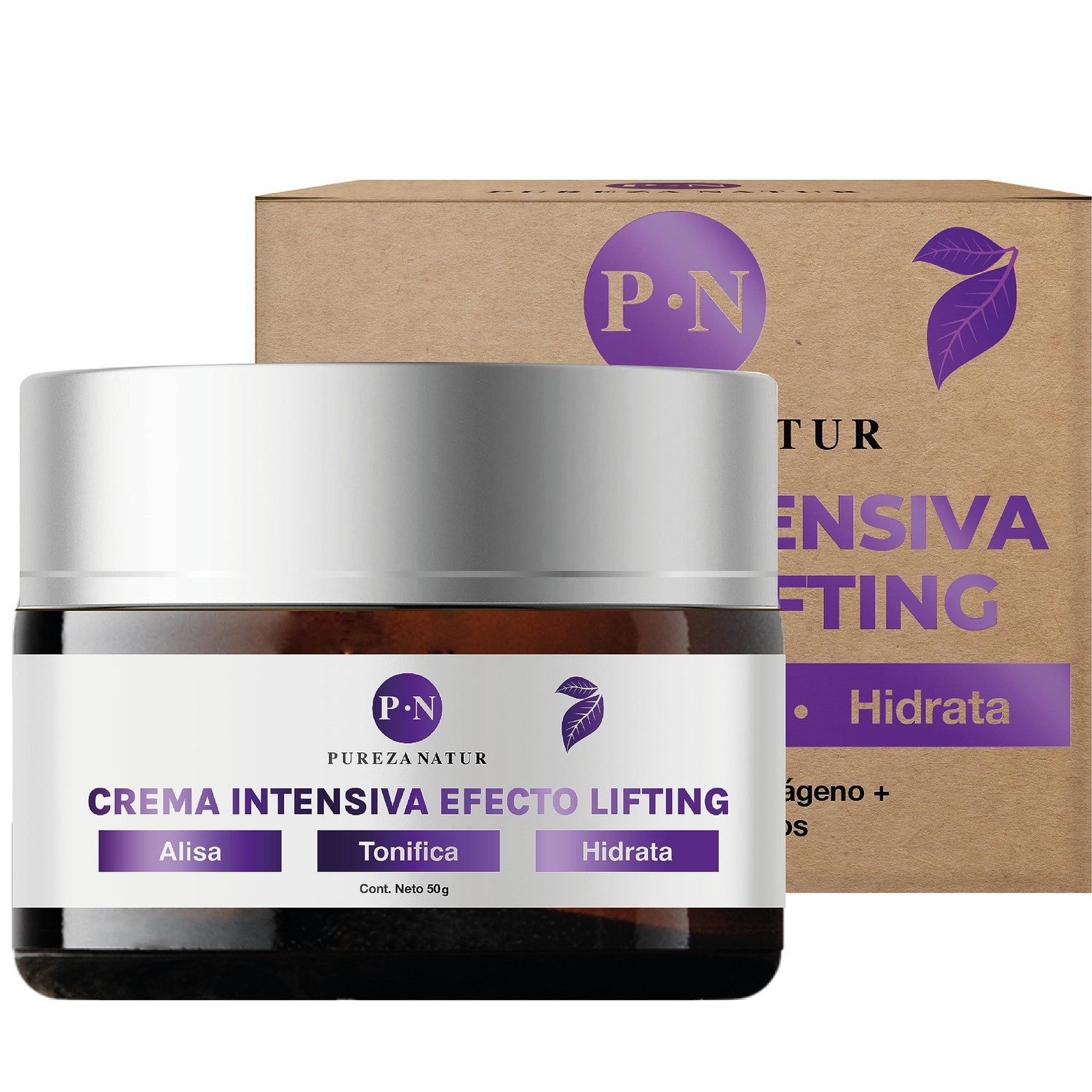 PUREZA NATUR Crema facial efecto lifting intensiva hidratante ...