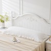 Off White Ruffled Body Pillow Cover 1 Piece Washed Cotton