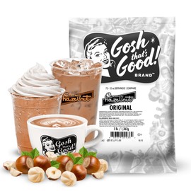Gosh That's Good! Brand™ Creamy Hazelnut Flavor Powder - Great For Espresso Drinks, Hot, Iced, Blended, Smoothies - Lactose-Free and Versatile 3Ib. Bag
