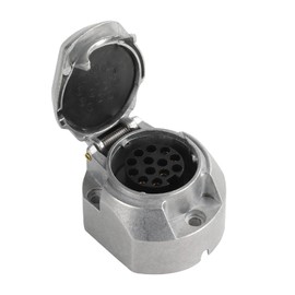 AOHEWEI 13 Pin Towbar Electrics Trailer Socket Metal Aluminium Alloy 13 Way Car Lights Connectors for Boats RV Caravan or Other Commercial Vehicle