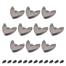 uxcell Metal Zipper Stopper with Screws, 12Pcs 0.75'' Zipper Tail Clip Plug Head for DIY Decoration Leather Craft Hardware, Black