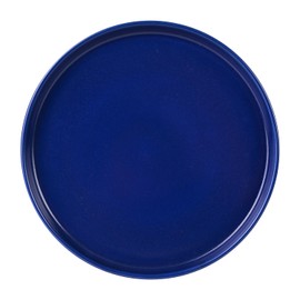 222 Fifth Kaden 12-Piece Blue Porcelain Dinnerware Set – Service for 4, Plate & Bowl Set, Contemporary Design, for Everyday Dining & Entertainment, Microwave & Dishwasher Safe