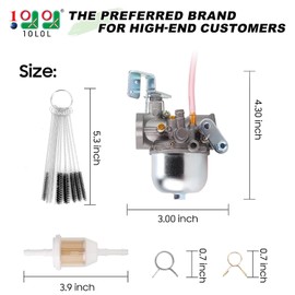 10L0L Carburetor Kit for EZGO Marathon 2-stroke Gas 1980-1987, Replace OEM 18342-G1 20071-G1 26645-G01 17563 18342G1 20071G1 26645G01