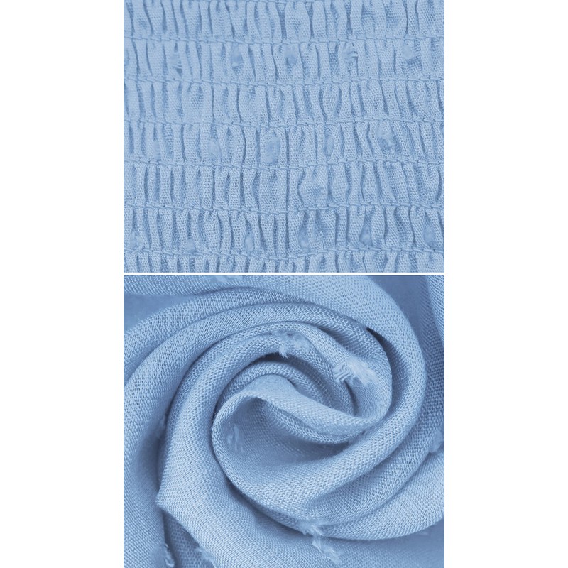 R.Vivimos Mini vestidos de verano de algodón con mangas abullonadas