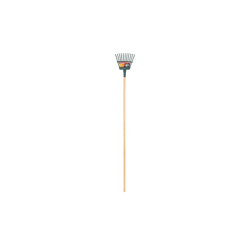 Superflex 54-Inch Wood Handled Poly Leaf Rake with 8-Inch Head