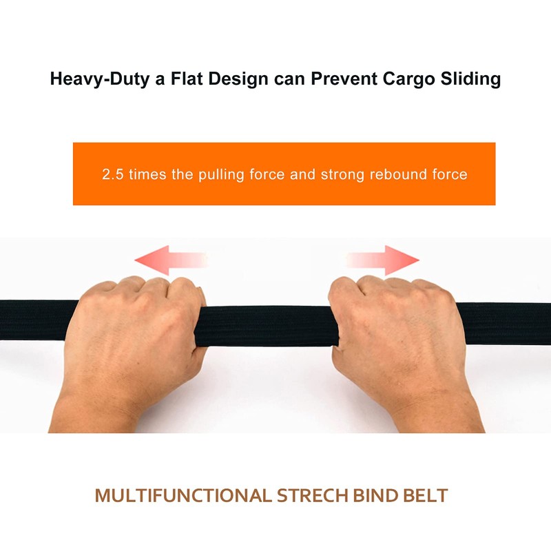 INCETUE Adjustable Bungee Cords With Hooks Set, 4 Pack 2M