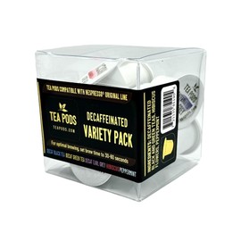 DECAF Variety pack tea pods compatible with Nespresso OriginalLine brewers - 10 capsules