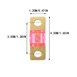 175A, 175A Fuse, T175A Fuse, AMI Fuse 175A, 175 amp AMI Fuse, 175A AMI Fuse, 175A AMI Bolt 32V, 175A ANS Bolt, 175A Midi Fuses Suitable for Automotive and Marine Audio and Video Systems (6 PCS)