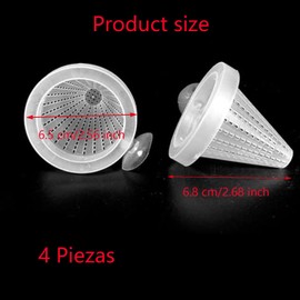 WADY 4 Comederos para Peces En Forma de Embudo para Gusanos, Comedero de Acuario Duradero de 2.6x2.7 Pulgadas con Ventosa, Accesorios para Peceras Y Acuarios Comedero para Acuario Accesorios
