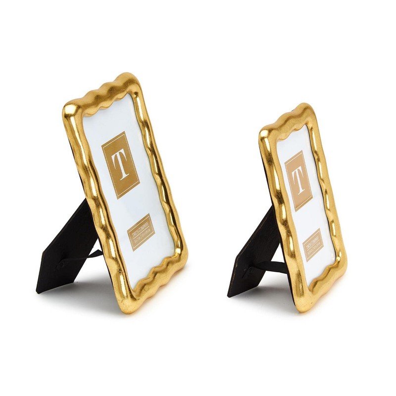 Two's Company Golden Ore Set Of 2 Photo Frame in