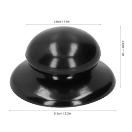 2 Pack Universal Pot Lid Handle Replacement, Slow Cooker Replacement Lid, Pot Lid Knob with Screw Spacer Black for Kitchen Cookware