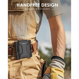 JUANANIUG Portable Waist Fan Rechargable: Wearable Fan Clip on Belt and Hanging on Neck - Up to 35H Working Time and 16000 RPM