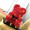 Rose Flower Bear Artificial Rose Flower Hugging Bear for Valentines