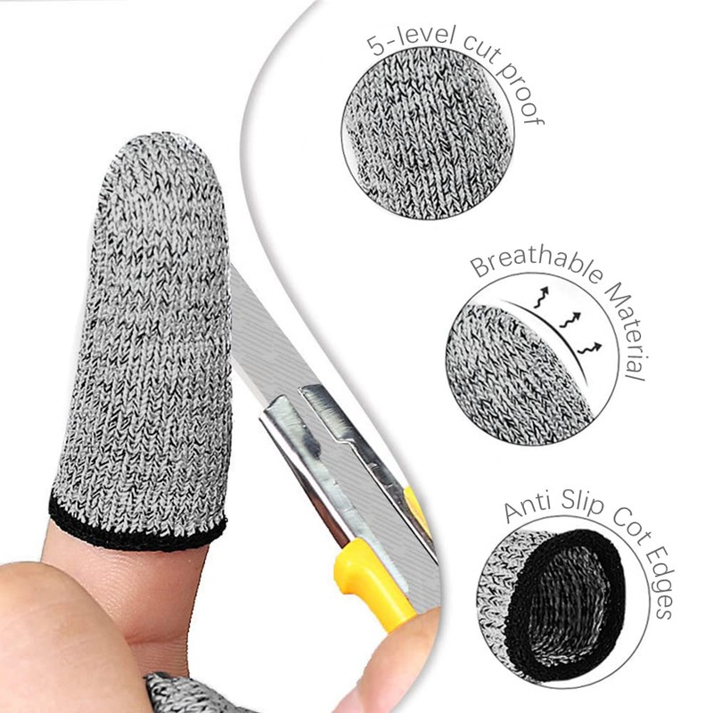 Elfzone 12PCS Finger Cots Cut Resistant Protector,Finger Covers for Cuts