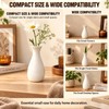 5 Inch White Ceramic Bud Vase with Narrow Neck