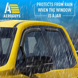 Extra Durable Window Deflectors in-Channel Window Visors Rain Guards Fit for Honda Ridgeline 2017-2025, Sun Visors, Wind Vent for Shades, Exterior Car Accessories - 4pcs. AG0725