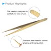 CoCud Stainless Steel Tweezer Straight Tip Anti-static Professional Precision Industrial