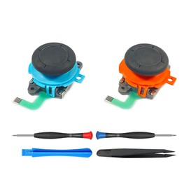 ElecGear 2個ジョイスティック交換用のSwitch 2 Joy-Con 2 コントローラー、アナログ左右コントロールスティック + 修理ツール付き