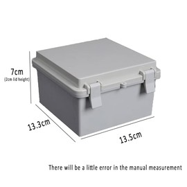Junction Box IP65 Waterproof Enclosure Outdoor Cable Connectors Plastic Case(150x150x90mm,Pack of 1)
