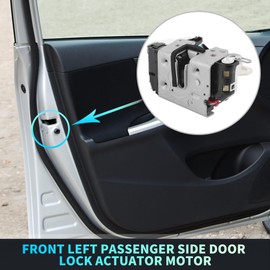 X AUTOHAUX Replacement Rear Left Passenger Side Power Door Lock Actuator Motor for Jeep Liberty 2008-2012 for Dodge Nitro 2007-2011 Door Latch Actuator Assembly No.4589279AC/4589279AD Black