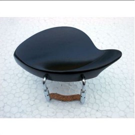 MUSICAL STRING Ebony wood Violin Dresden Chinrest 4/4, Violin Parts, with Clamp