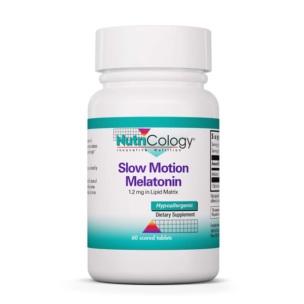 Nutricology Slow Motion Melatonin - Sleep Support, Antioxidant - 60 Scored Tablets