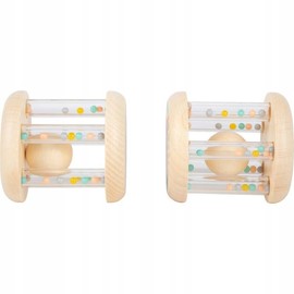 Small Foot Baby Rattles Animals in Soft Pastel Colours and Child-friendly Design, for Babies and Toddlers, 11885 Toy, White