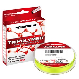 KastKing TriPolymer Advanced Monofilament Fishing Line,Sunrise Yellow,15LB,300 Yds