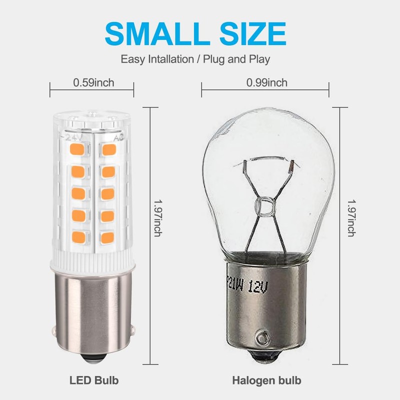 HRYSPN 4PCS BA15S LED bulb p21w 12V 24V, 1141 LED