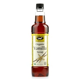 Singing Dog Organic Vanilla Syrup - Natural Vanilla Syrup for Coffee, Tea, Drinks & Baking - No Refined Sugar, Vegan (25.4 fl. oz.) Coffee Syrup Made with Pure Vanilla Extract
