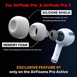 AirFoams Pro Active 2.0 Ear Tips - Size: Medium: 3 Pairs
