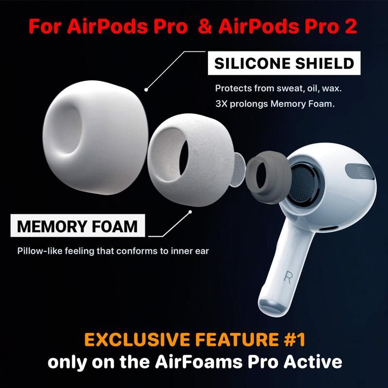AirFoams Pro Active 2.0 Ear Tips - Size: Medium: 3